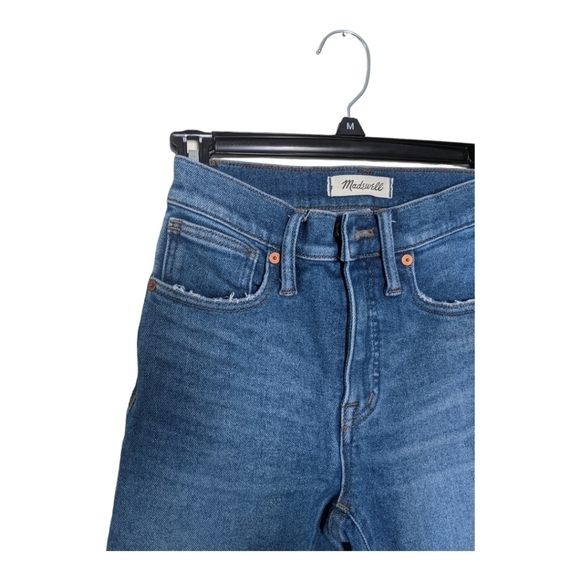 Madewell 9" High Rise Skinny Jeans Raw Hem Edition Women's 24 Blue Paloma Wash - Picture 6 of 13